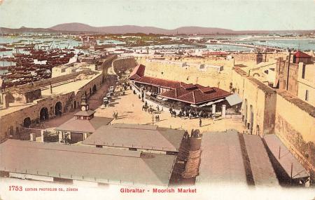 AK Gibraltar (GB-GX11 1AA), Moorish Markt, n. gelaufen 